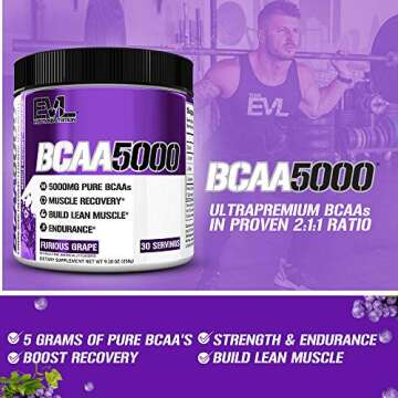 Evlution EVL BCAAs Amino Acids Powder - Energizing Recovery Drink