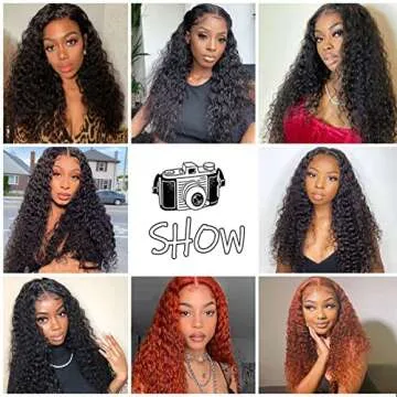 Sol Soal 20 Inch 13x4 Water Wave Lace Front Wigs Human Hair HD Transparent Wet and Wavy Lace Frontal Wigs for Black Women Brazilian Virgin Hair Glueless Pre Plucked with Baby Hair 150% Density