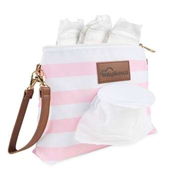 Bumco Diaper Clutch - Portable Wipes Dispenser & Baby Travel Essential, Airtight Baby Wipes Dispense...