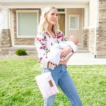 Bumco Diaper Clutch - Portable Wipes Dispenser & Baby Travel Essential, Airtight Baby Wipes Dispenser, Refillable Wipes Container, Travel Baby Essentials, Baby Wipe Dispenser, Diaper Bag Purse