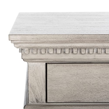 SAFAVIEH Couture Home Collection Allisyn Light Grey 3-Drawer Wood Nightstand Table (Fully Assembled)