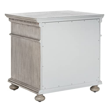 SAFAVIEH Couture Home Collection Allisyn Light Grey 3-Drawer Wood Nightstand Table (Fully Assembled)