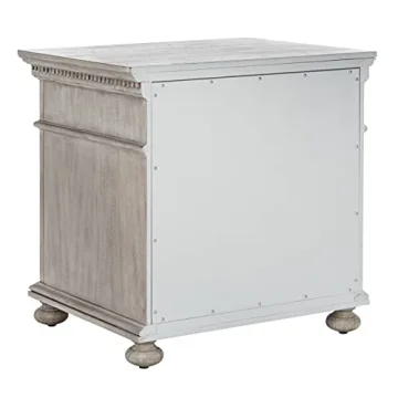 SAFAVIEH Couture Home Collection Allisyn Light Grey 3-Drawer Wood Nightstand Table (Fully Assembled)