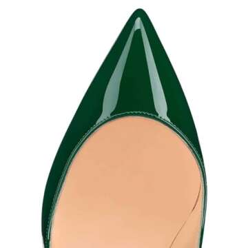 FSJ Women Bridal Pointed Toe Chunky High Heel Pumps