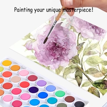 TBC The Best Crafts 50 Colors Watercolor Paint Set (36 Vibrant Water Color)