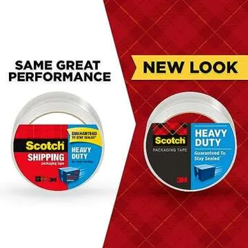 Scotch Heavy Duty Shipping Packing Tape - 18 Rolls of Clear Tape
