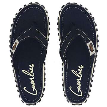Gumbies Unisex Islander Flip Flop Sandals in Black