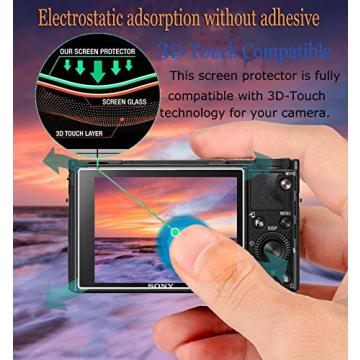 debous Screen Protector for Sony Alpha 7C II A7CII A6700 ZV-E1 7 IV A7 IV A7IV A7M4 A74 Camera, Anti-scratch Hard Tempered Glass Film (3+2 pack)