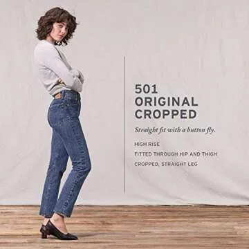 Levi's Women's Premium 501 Crop Jeans - Dark Indigo Style