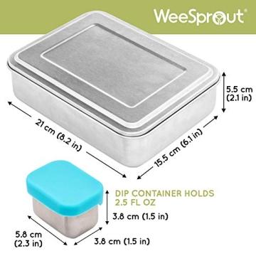 WeeSprout Stainless Steel Bento Box - Durable & Eco-Friendly