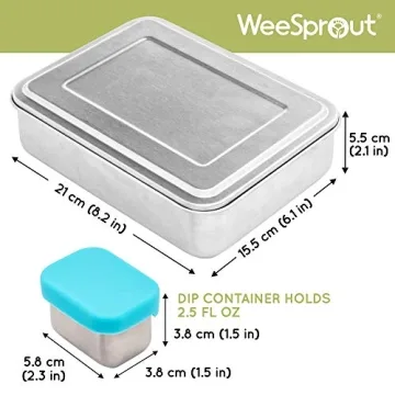 WeeSprout Stainless Steel Bento Box - Durable & Eco-Friendly