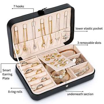 KCY Travel Jewelry Organizer Box - Portable Jewelry Case