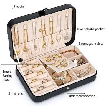 KCY Travel Jewelry Organizer Box - Portable Jewelry Case