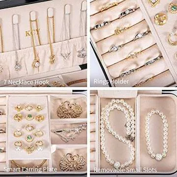 KCY Travel Jewelry Organizer Box - Portable Jewelry Case