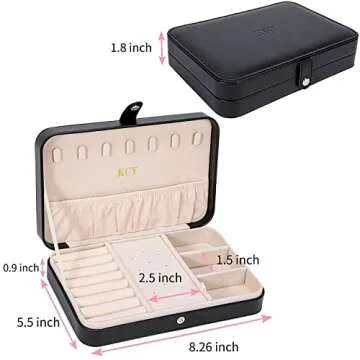 KCY Travel Jewelry Organizer Box - Portable Jewelry Case