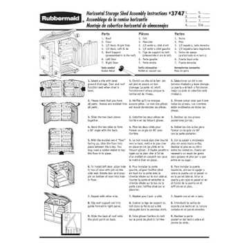 Rubbermaid Large Resin Outdoor Storage Shed 5x4 Ft