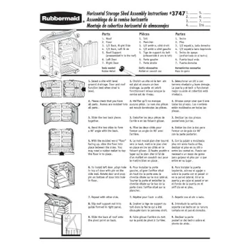 Rubbermaid Large Resin Outdoor Storage Shed 5x4 Ft