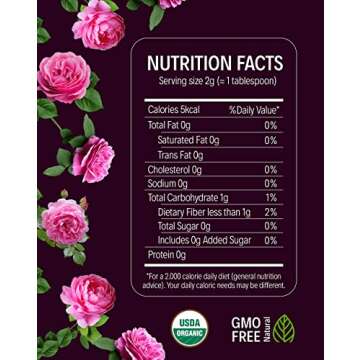 Infini Vita Dried Rose Petals 14g (0.5oz) - Edible Red Rose Tea - Dried Flowers for Cake Decorating,...