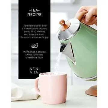 Infini Vita Dried Rose Petals 14g (0.5oz) - Edible Red Rose Tea - Dried Flowers for Cake Decorating, Drinks, Candle, and Soap Making (0.5oz)