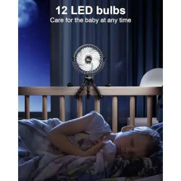 Bearwind Portable Stroller Fan for Summer Comfort