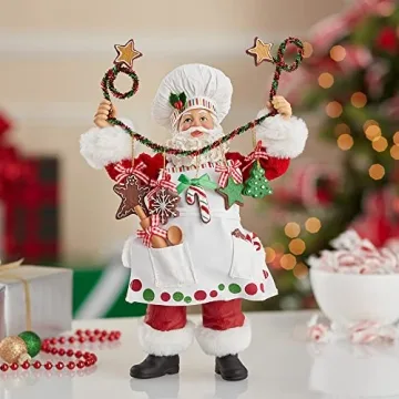 Kurt Adler Chef Santa Figurine for Holiday Decor