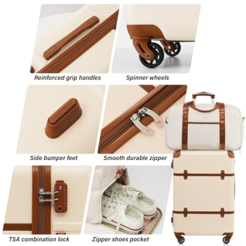 Coolife Luggage Set 3 Piece Stylish Travel Companion