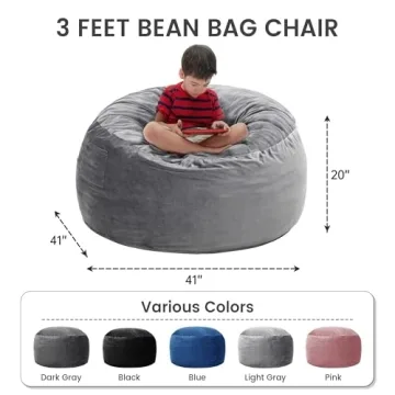 Kromax Memory Foam Bean Bag Chair for All Ages