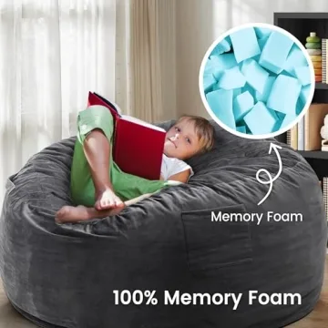 Kromax Memory Foam Bean Bag Chair for All Ages
