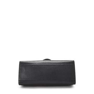 Gucci, Pre-Loved Black Leather GG Marmont Top Handle Flap Bag Small, Black