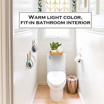 CELEZAR Rattan Toilet Tank Basket Woven Guest Towel Holder for Serving Organizing Bread Shelves 10 x 6 x 2 inches Bathroom Counter Organizers and Storage Decorative Wicker Tray (Honey Brown)