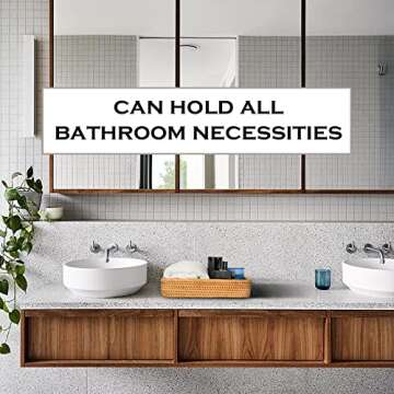 CELEZAR Rattan Toilet Tank Basket Woven Guest Towel Holder for Serving Organizing Bread Shelves 10 x 6 x 2 inches Bathroom Counter Organizers and Storage Decorative Wicker Tray (Honey Brown)