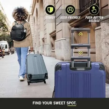 Kenneth Cole REACTION Out of Bounds Lightweight Hardshell 4-Wheel Spinner Luggage, Cobalt Blue, 2-Piece Set (20" & 28")