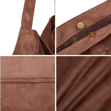 Stylish Suede Hobo Bags for Women - Vintage Tote Handbag