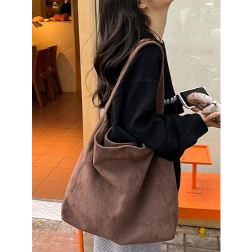 Stylish Suede Hobo Bags for Women - Vintage Tote Handbag