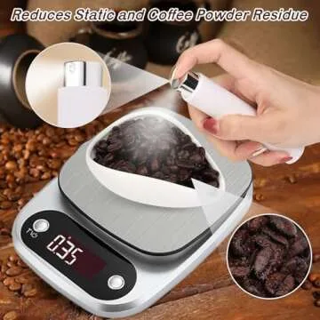 FWUNYVN 4Pcs Coffee Bean Dosing Cup, Spray Bottle, Spoon and Stirrer Tool Set, Coffee Bar Accessorie...