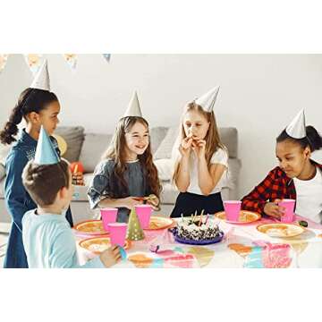 DecorRack Pink Plastic Cups, 12 oz Disposable Cups, Reusable Party Supplies (40 Count)