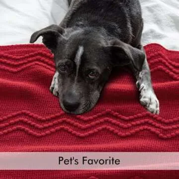 MIULEE Cozy Red Knitted Throw Blanket for All Occasions