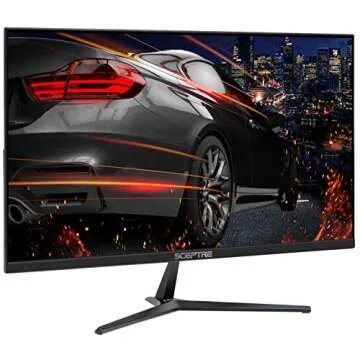 Sceptre E255B-1658A 25" FHD 1080p 165Hz 144Hz 1ms AMD FreeSync gaming LED Monitor 2x HDMI 2.0 1x DisplayPort RTS FPS Build-in Speakers, Machine Black, Metallic Black