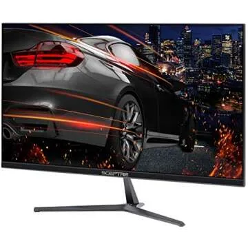 Sceptre E255B-1658A 25" FHD 1080p 165Hz 144Hz 1ms AMD FreeSync gaming LED Monitor 2x HDMI 2.0 1x DisplayPort RTS FPS Build-in Speakers, Machine Black, Metallic Black