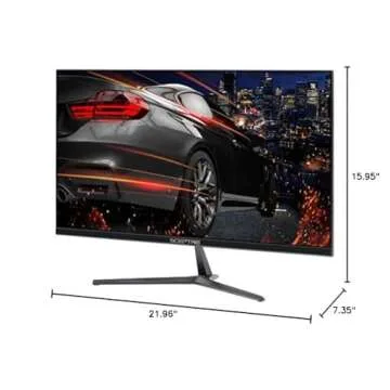 Sceptre E255B-1658A 25" FHD 1080p 165Hz 144Hz 1ms AMD FreeSync gaming LED Monitor 2x HDMI 2.0 1x DisplayPort RTS FPS Build-in Speakers, Machine Black, Metallic Black