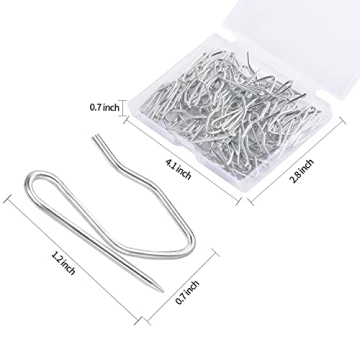 Sopito 58pcs Metal Curtain Hooks for Drapery and Home Decor