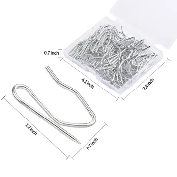 Sopito 58pcs Metal Curtain Hooks for Drapery and Home Decor