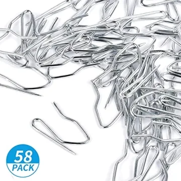 Sopito 58pcs Metal Curtain Hooks for Drapery and Home Decor