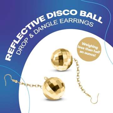 Rave Envy Disco Ball Earrings - Dazzling Gold Statement