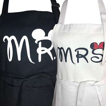 Buy Mr. and Mrs. Couple Aprons for Perfect Kitchen Fun