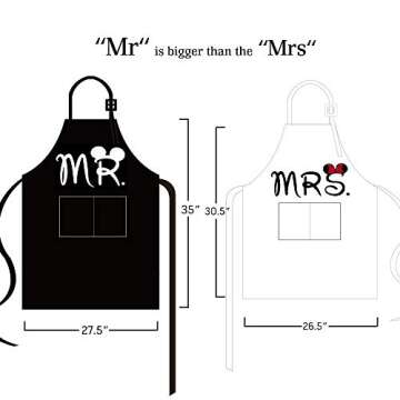 Buy Mr. and Mrs. Couple Aprons for Perfect Kitchen Fun