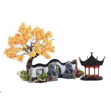 KARESANSUI Mini Suzhou Chinese Garden - Paludarium Decor, Zen Garden Kit, Terrarium Decorations, Min...