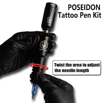 POSEIDON Wireless Tattoo Machine Kit for Beginners