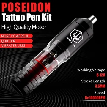 POSEIDON Wireless Tattoo Machine Kit for Beginners