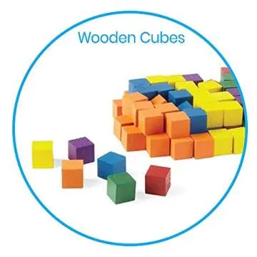 hand2mind Wood Blocks, Counting Cubes for Kids Math, 1 Inch Blocks for Preschool Crafts, Early Math ...